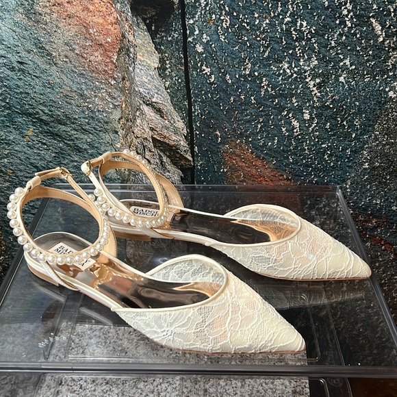 Badgley Mischka Fawn Mesh Pointed Toe Flat with Rhinestone - Picture 5 of 14